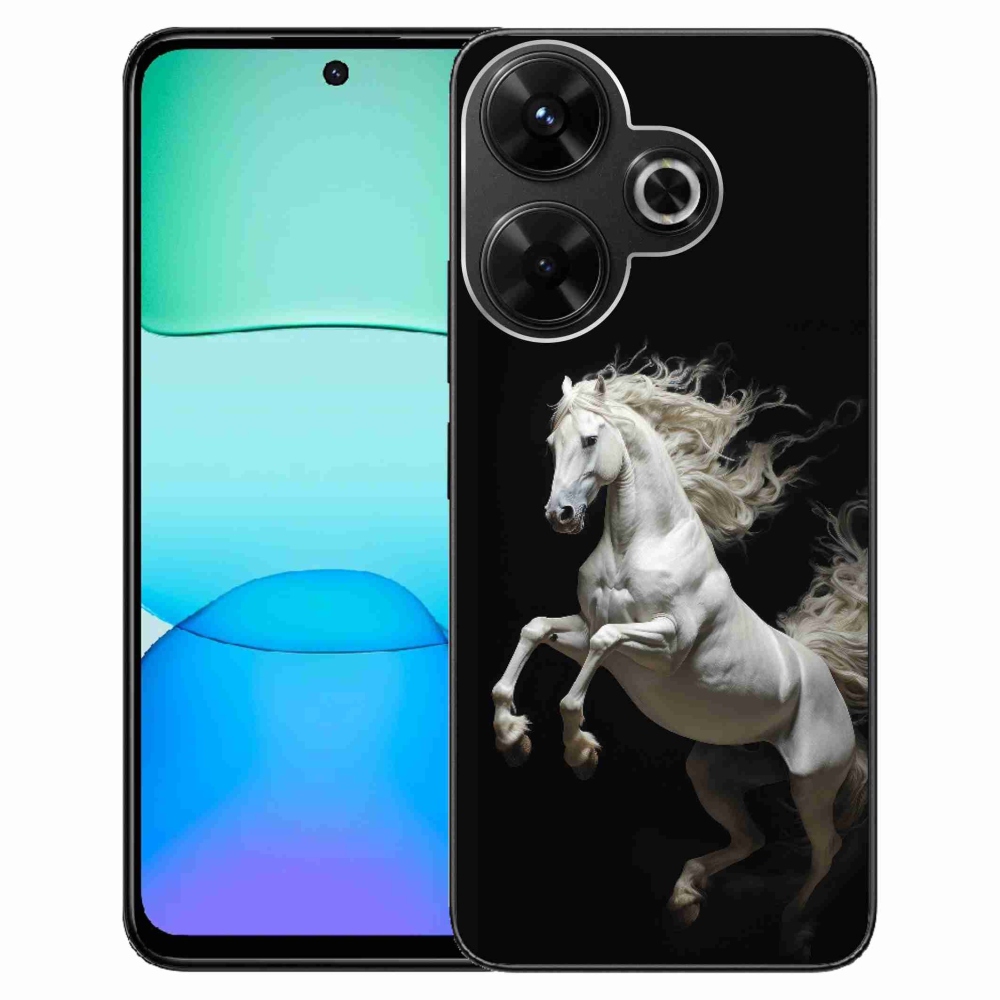 Gélový kryt mmCase na Xiaomi Redmi 13 4G/Poco M6 4G - biely kôň 4