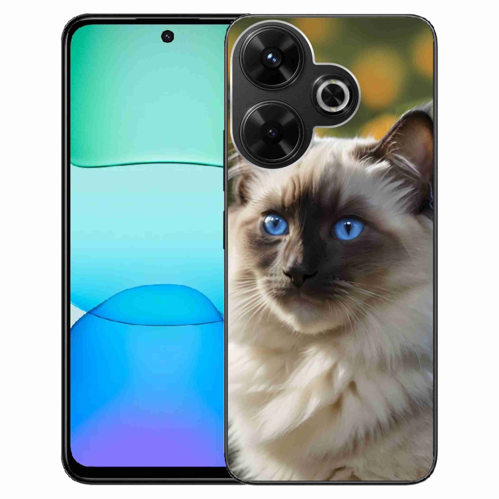 Gélový kryt mmCase na Xiaomi Redmi 13 4G/Poco M6 4G - biely ragdoll