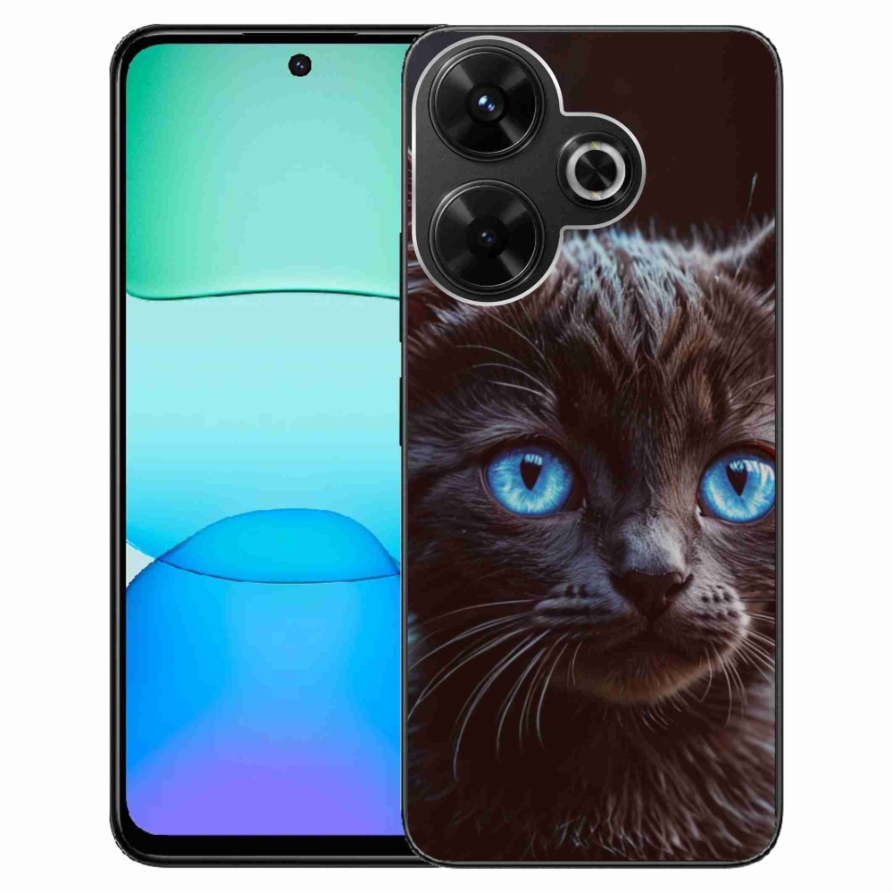 Gélový kryt mmCase na Xiaomi Redmi 13 4G/Poco M6 4G - čierne mačiatko 2