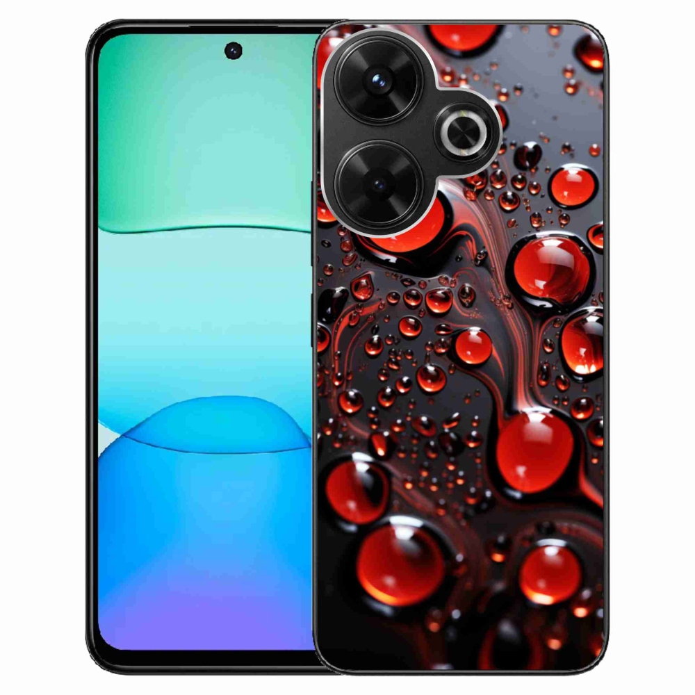 Gélový kryt mmCase na Xiaomi Redmi 13 4G/Poco M6 4G - červené kvapky 2
