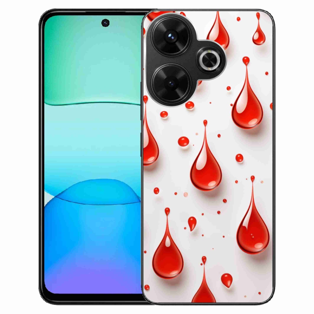 Gélový kryt mmCase na Xiaomi Redmi 13 4G/Poco M6 4G - červené kvapky