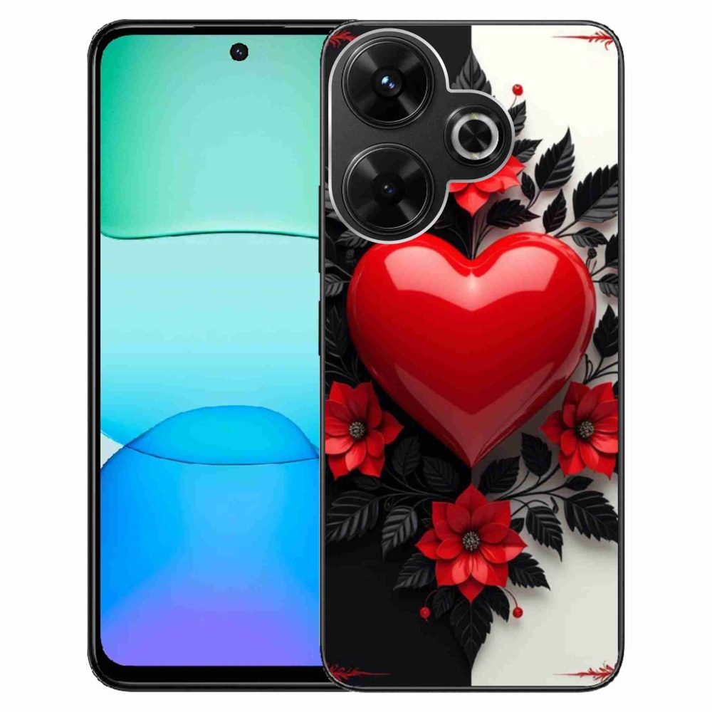 Gélový kryt mmCase na Xiaomi Redmi 13 4G/Poco M6 4G - červené srdce