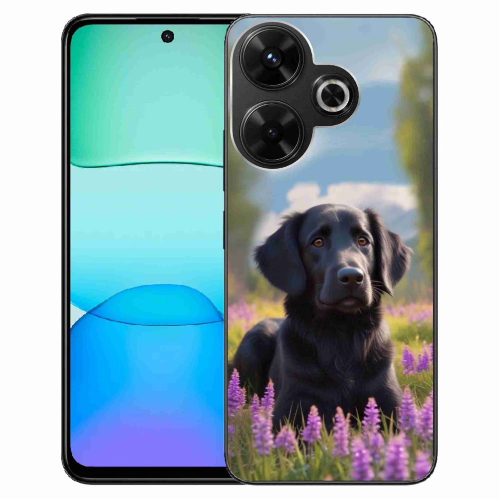 Gélový kryt mmCase na Xiaomi Redmi 13 4G/ Poco M6 4G - elegantný čierny retriever