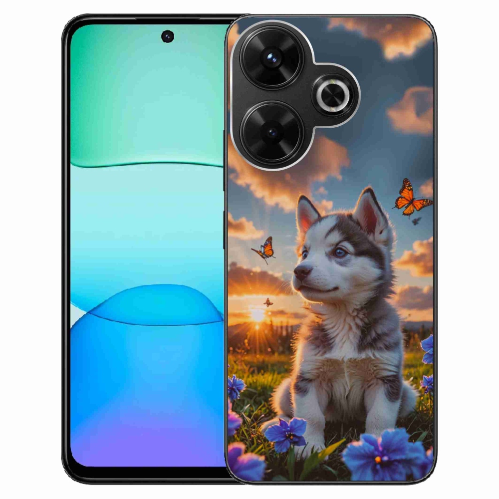 Gélový kryt mmCase na Xiaomi Redmi 13 4G/ Poco M6 4G - husky pri západe slnka