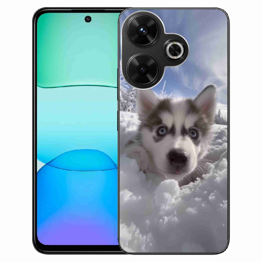 Gélový kryt mmCase na Xiaomi Redmi 13 4G/Poco M6 4G - husky v snehu