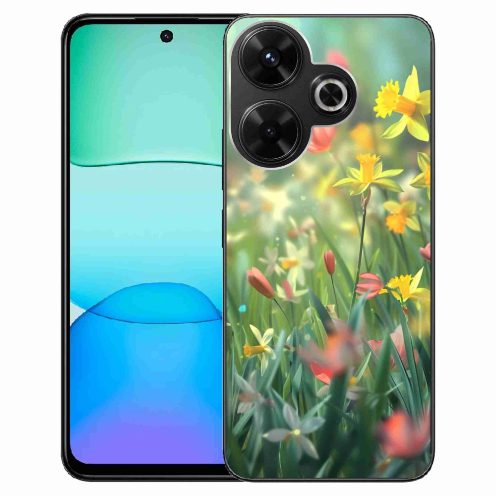 Gélový kryt mmCase na Xiaomi Redmi 13 4G/Poco M6 4G - jarné kvety