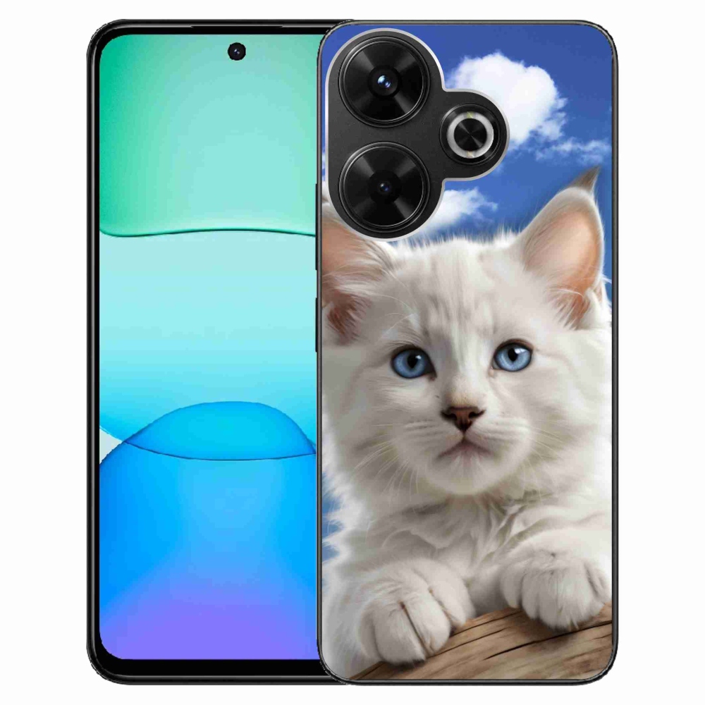 Gélový kryt mmCase na Xiaomi Redmi 13 4G/ Poco M6 4G - mačiatko a oblaky