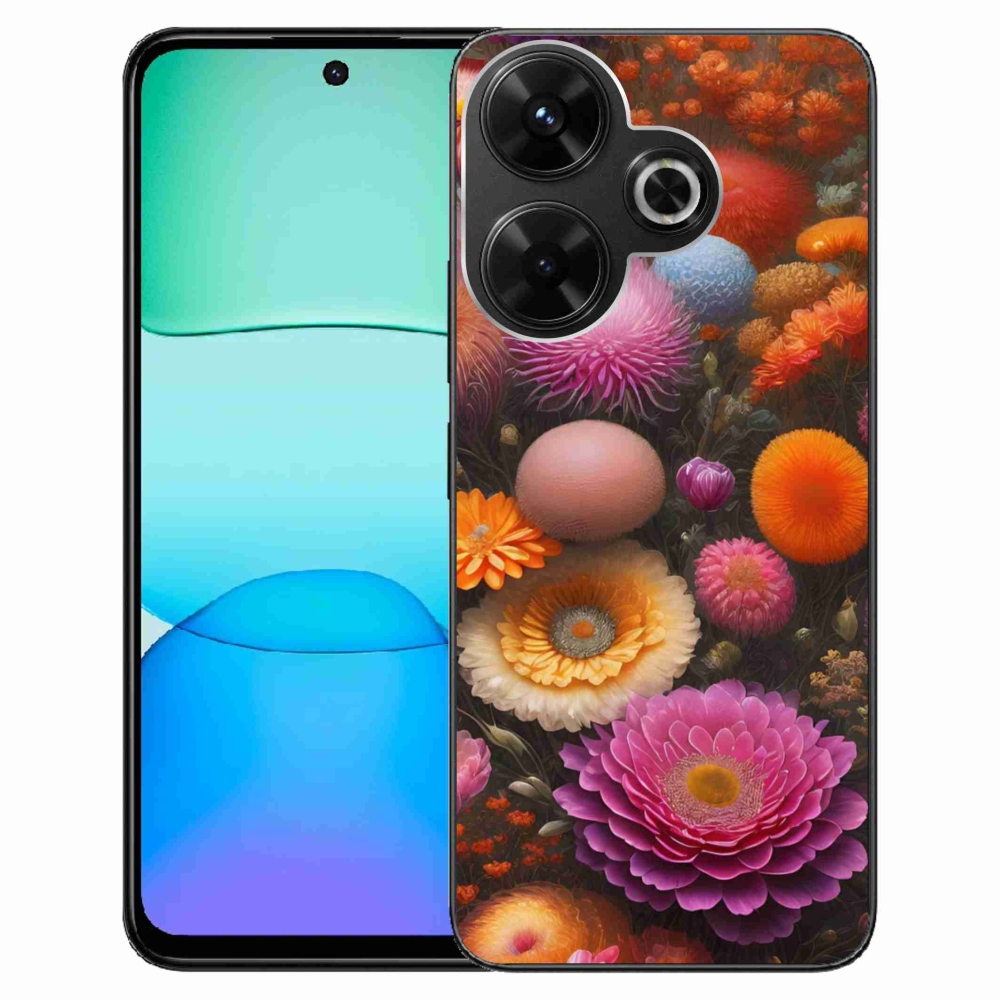 Gélový kryt mmCase na Xiaomi Redmi 13 4G/Poco M6 4G - kvetinová kompozícia