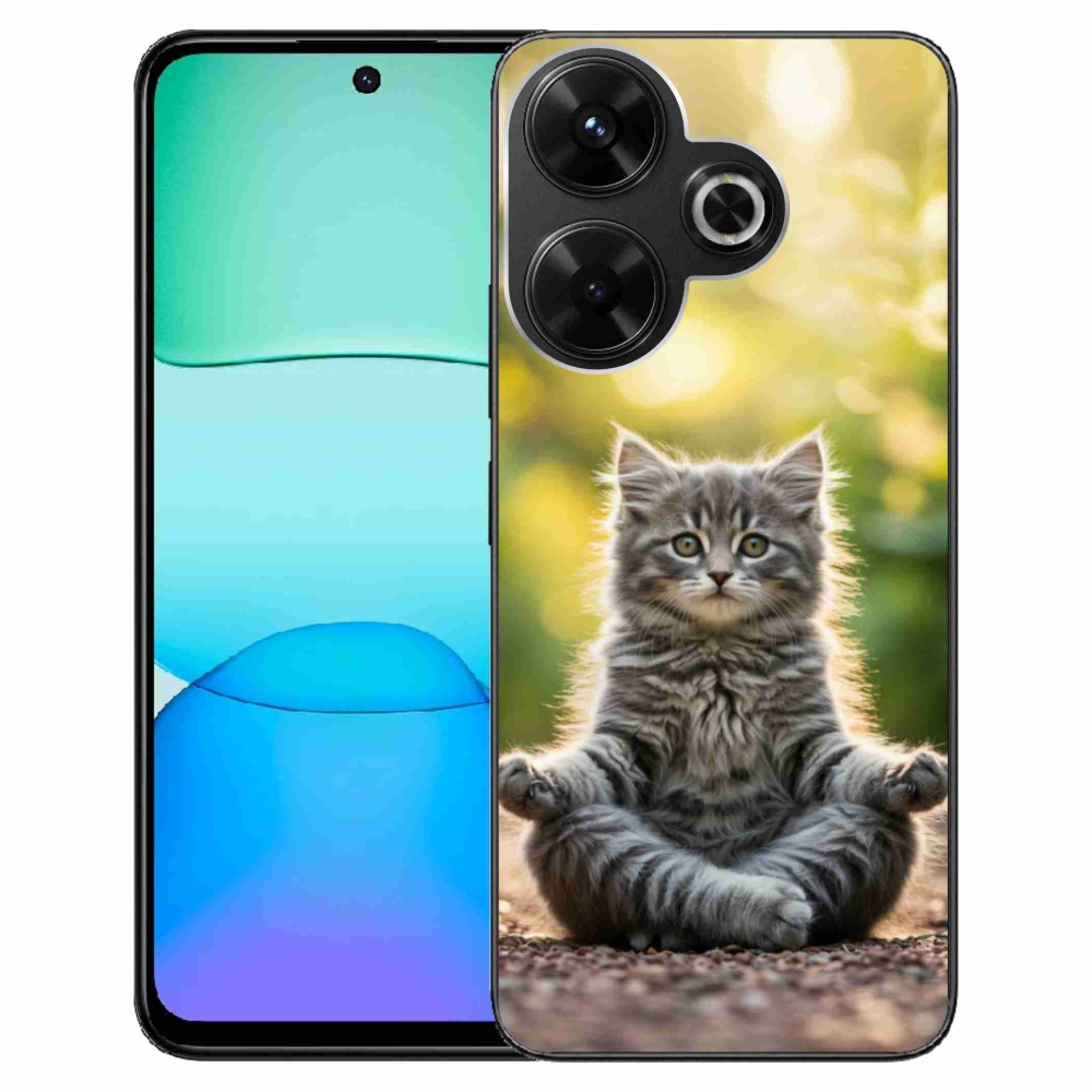 Gélový kryt mmCase na Xiaomi Redmi 13 4G/Poco M6 4G - meditujúce mačiatko