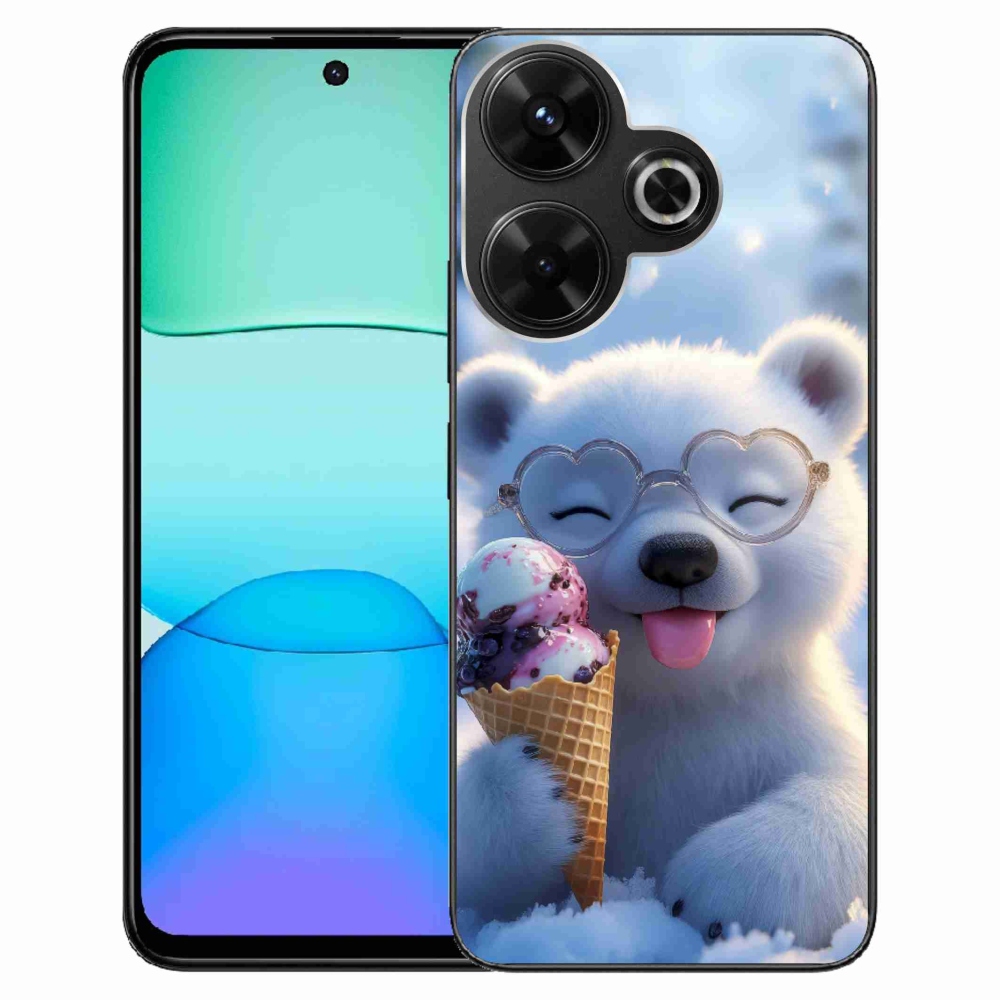 Gélový kryt mmCase na Xiaomi Redmi 13 4G/ Poco M6 4G - medvedík so zmrzlinou