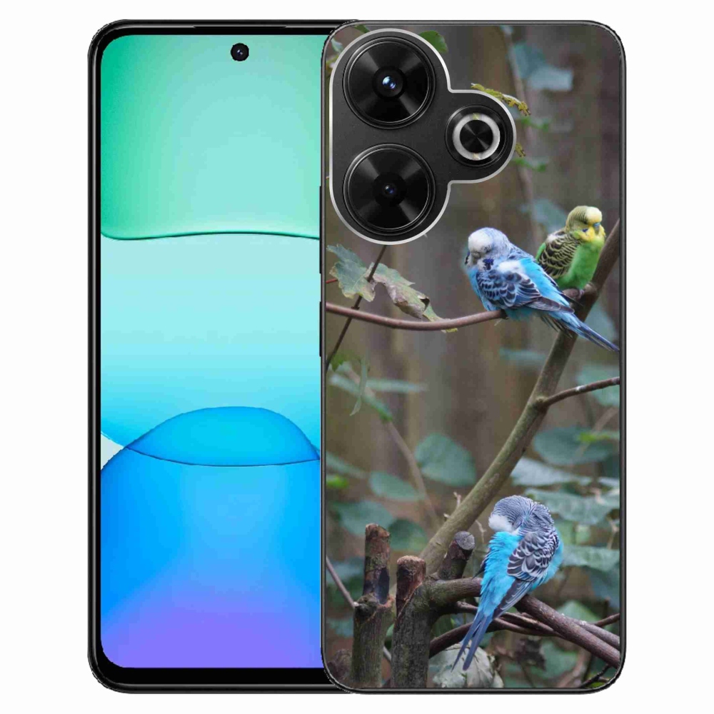 Gélový kryt mmCase na Xiaomi Redmi 13 4G/ Poco M6 4G - papagáje na vetve