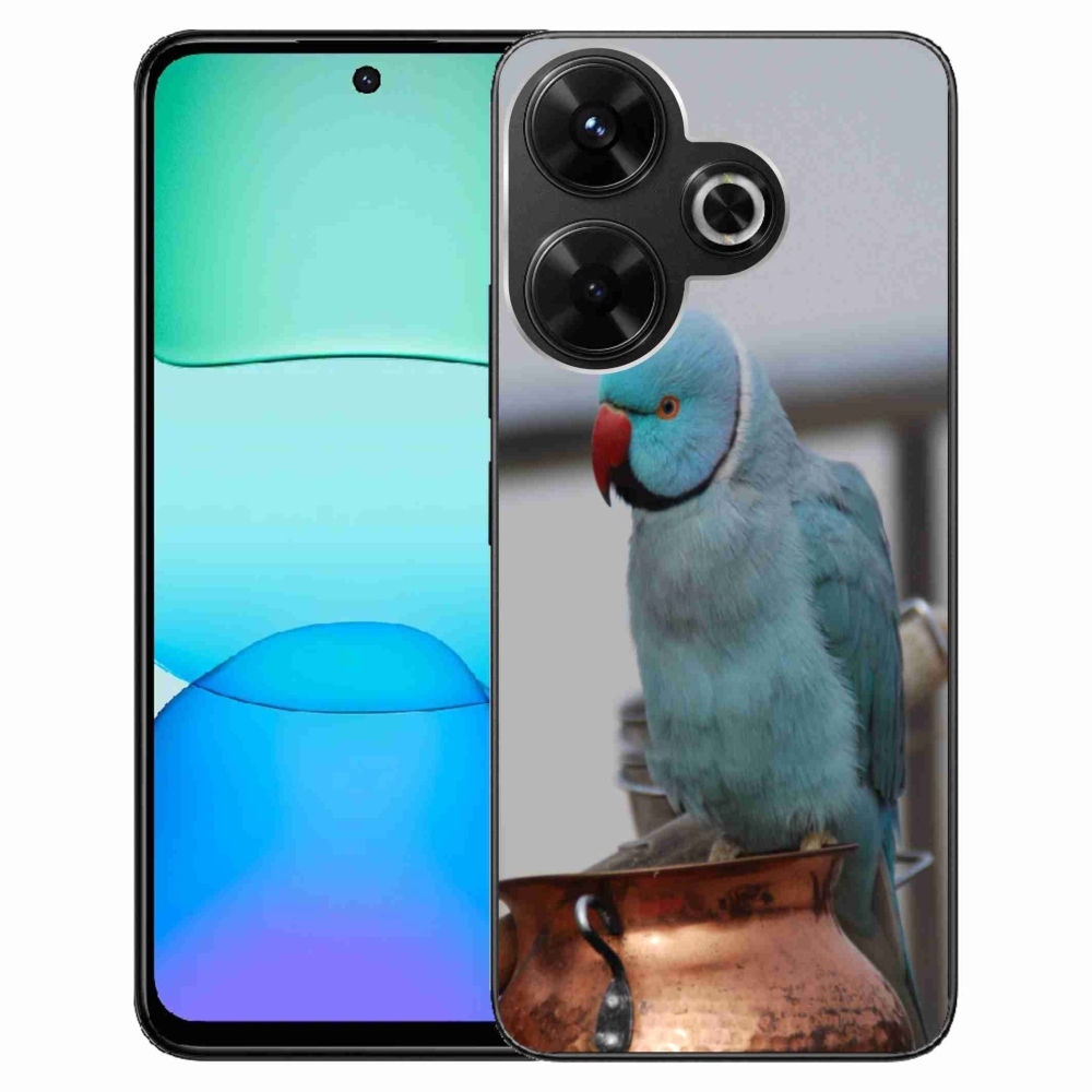 Gélový kryt mmCase na Xiaomi Redmi 13 4G/Poco M6 4G - papagáj alexander modrý