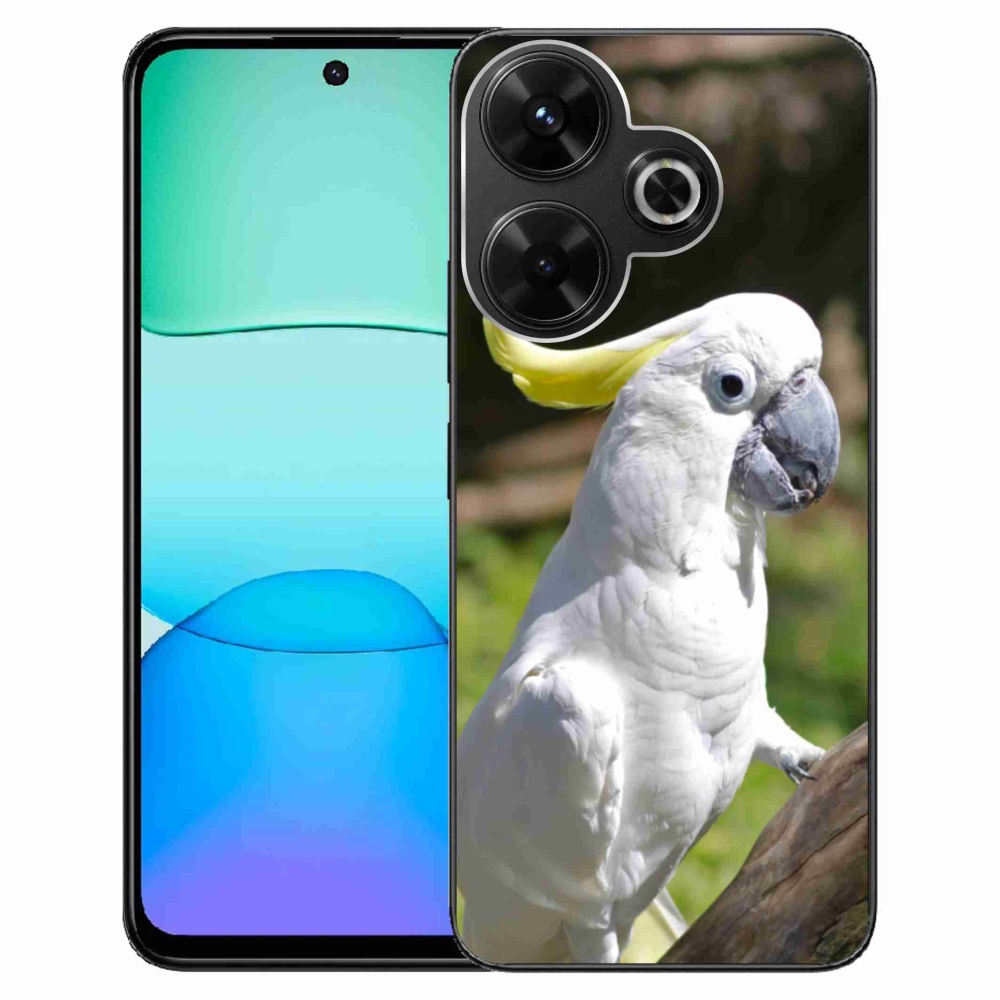 Gélový kryt mmCase na Xiaomi Redmi 13 4G/Poco M6 4G - papagáj kakadu 2