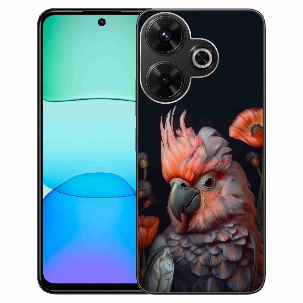 Gélový kryt mmCase na Xiaomi Redmi 13 4G/ Poco M6 4G - papagáj kakadu vo farbách