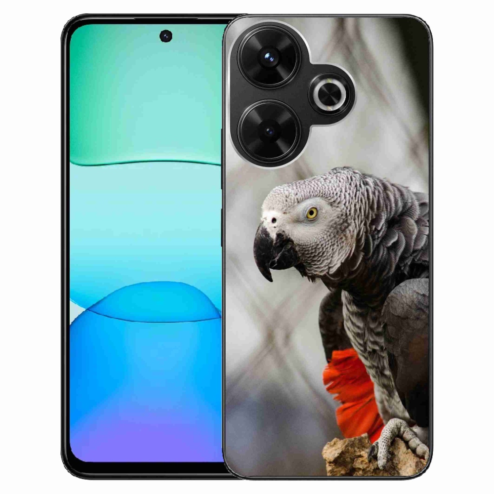 Gélový kryt mmCase na Xiaomi Redmi 13 4G/ Poco M6 4G - papagáj žako 3