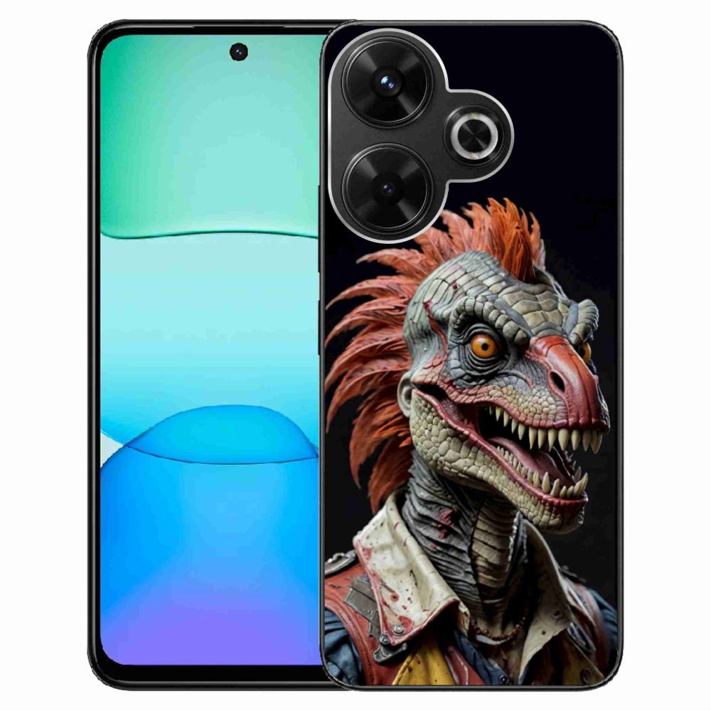 Gélový kryt mmCase na Xiaomi Redmi 13 4G/ Poco M6 4G - punk dinosaurus