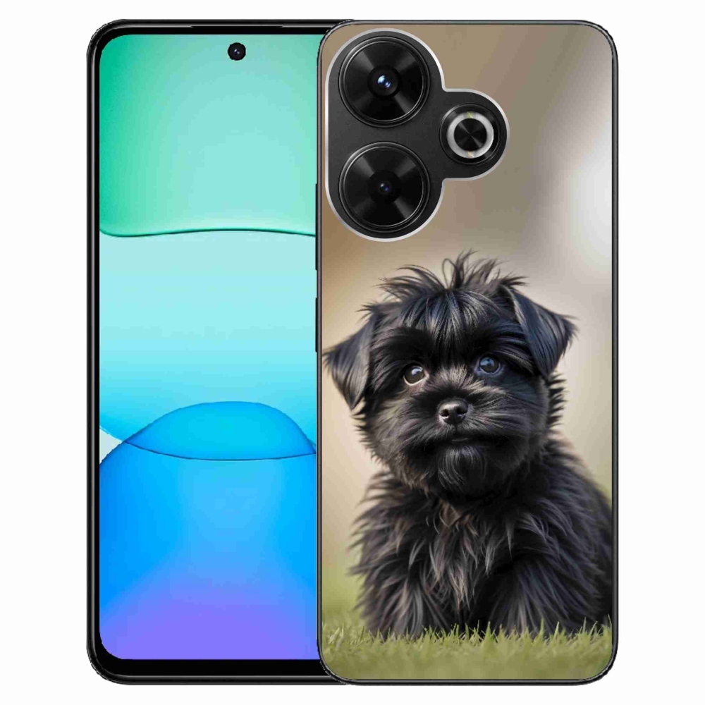 Gélový kryt mmCase na Xiaomi Redmi 13 4G/ Poco M6 4G - roztomilý čierny psík