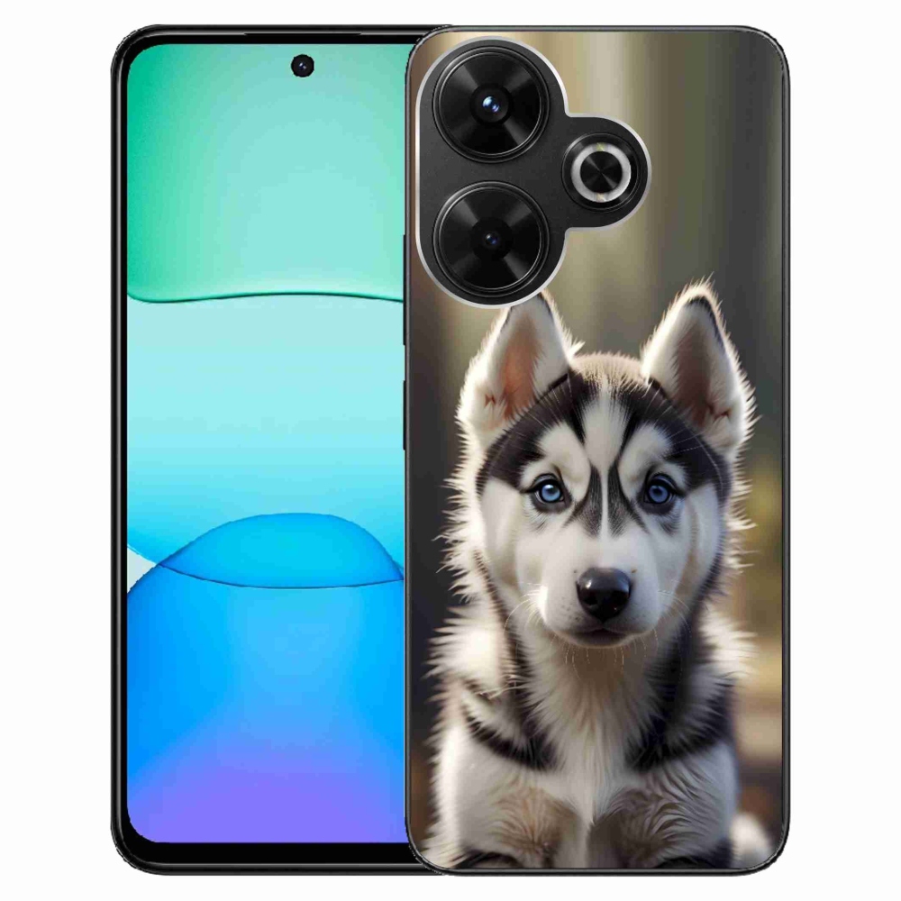 Gélový kryt mmCase na Xiaomi Redmi 13 4G/ Poco M6 4G - roztomilý sibírsky husky