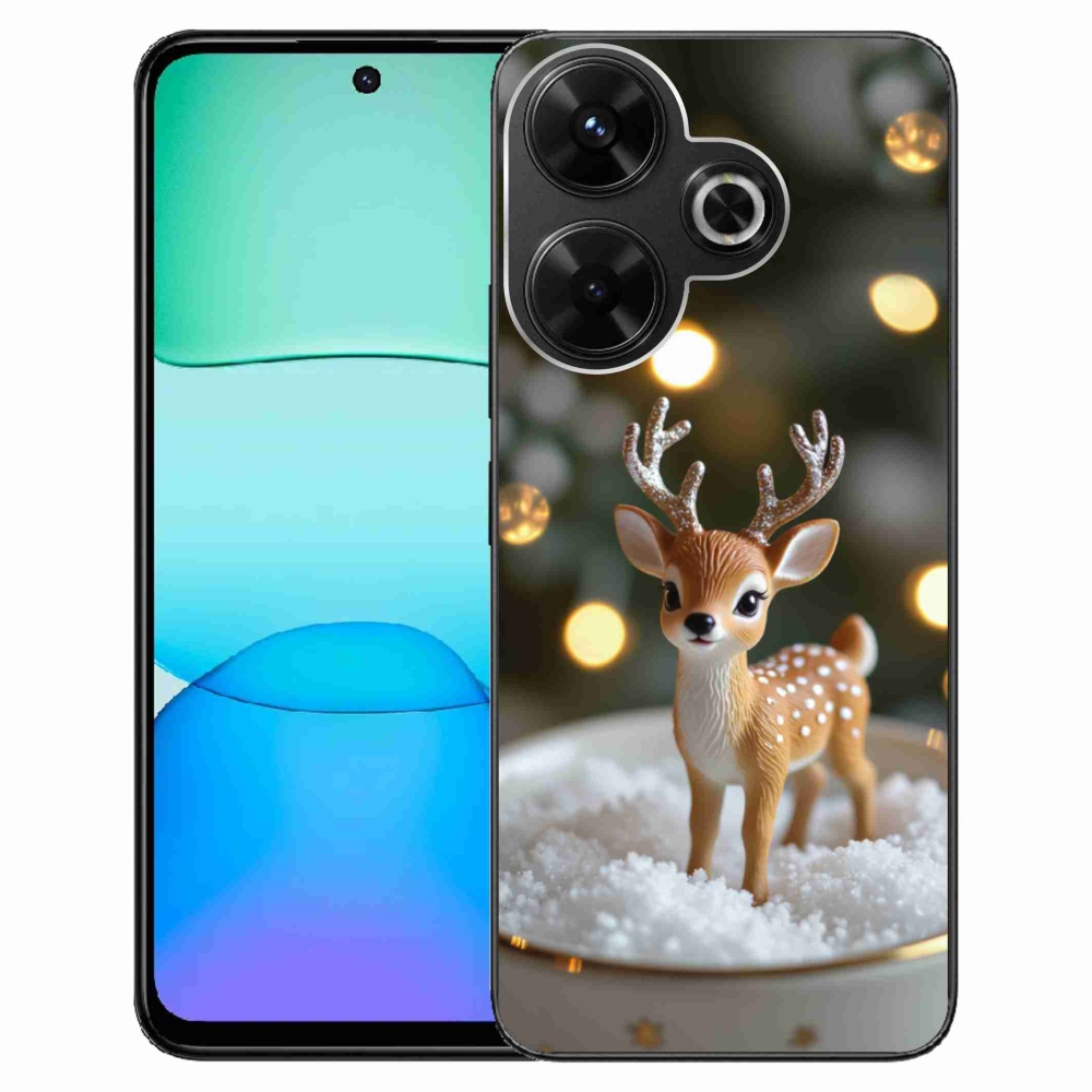 Gélový kryt mmCase na Xiaomi Redmi 13 4G/ Poco M6 4G - roztomilý vianočný jeleň