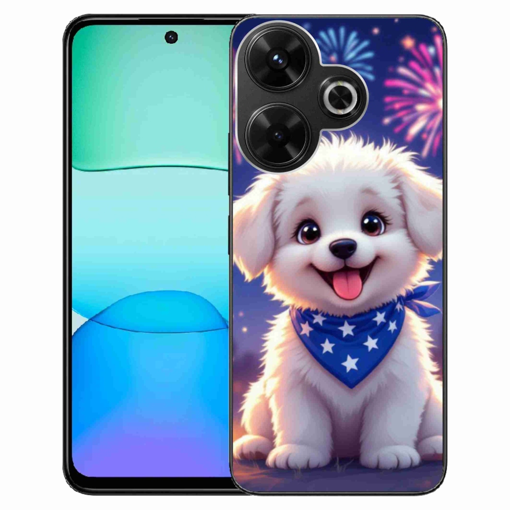 Gélový kryt mmCase na Xiaomi Redmi 13 4G/Poco M6 4G - slávnostné šteňa