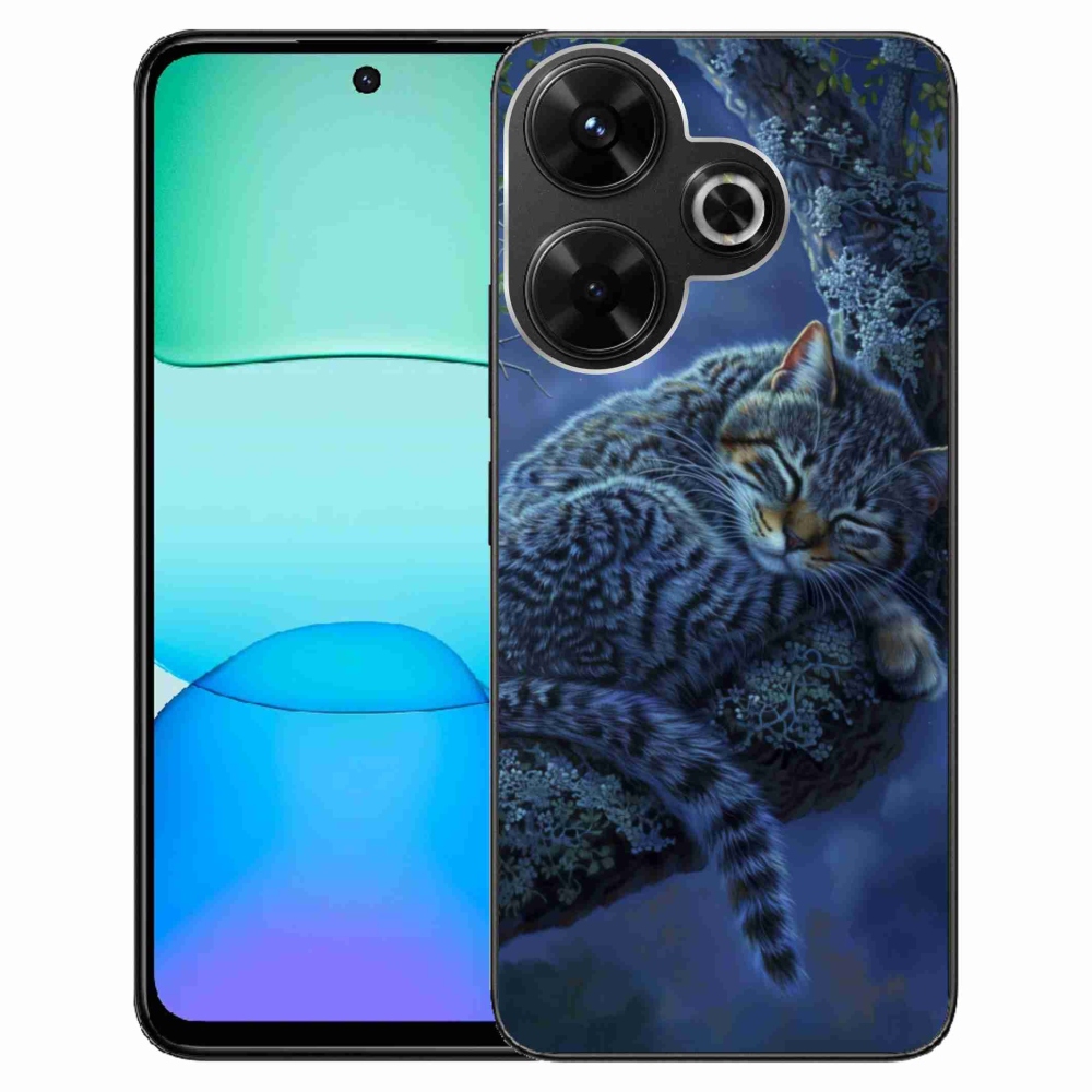 Gélový kryt mmCase na Xiaomi Redmi 13 4G/Poco M6 4G - spiaca mačka