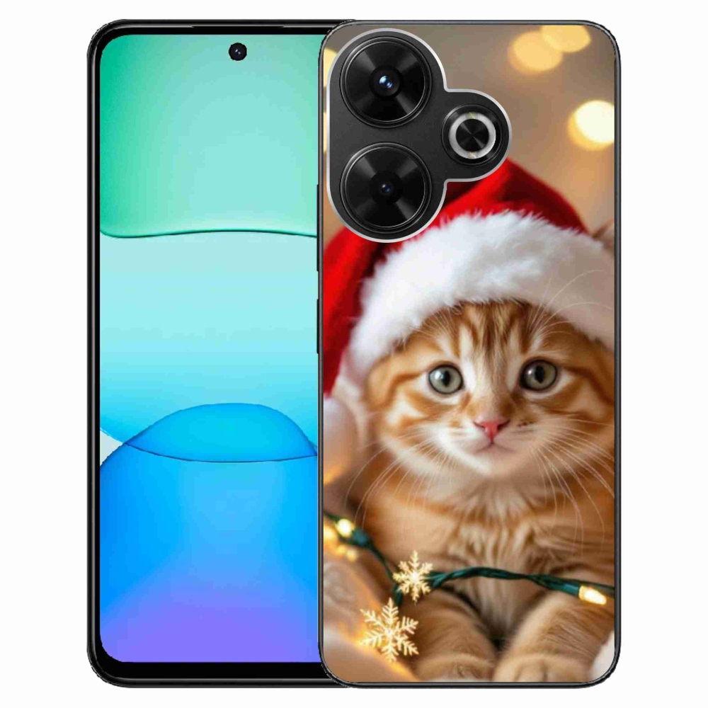 Gélový kryt mmCase na Xiaomi Redmi 13 4G/Poco M6 4G - vianočné mačiatko
