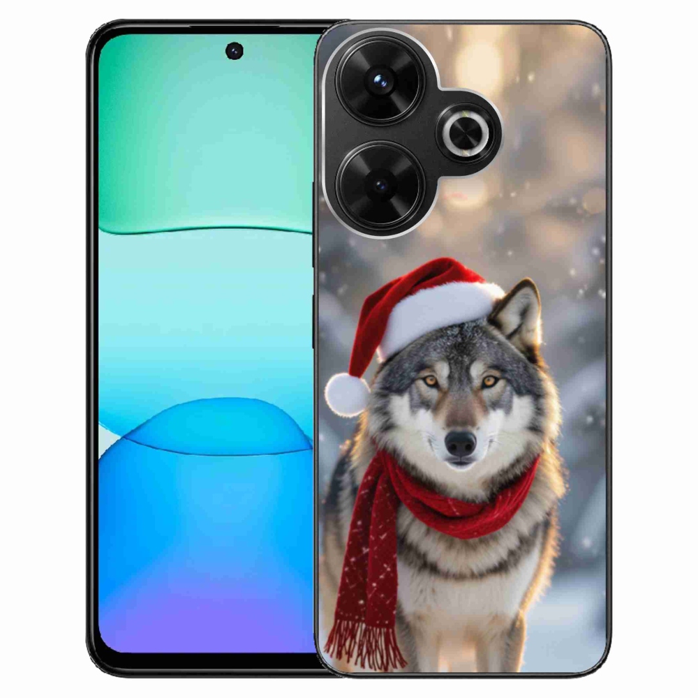 Gélový kryt mmCase na Xiaomi Redmi 13 4G/Poco M6 4G - vianočný vlk