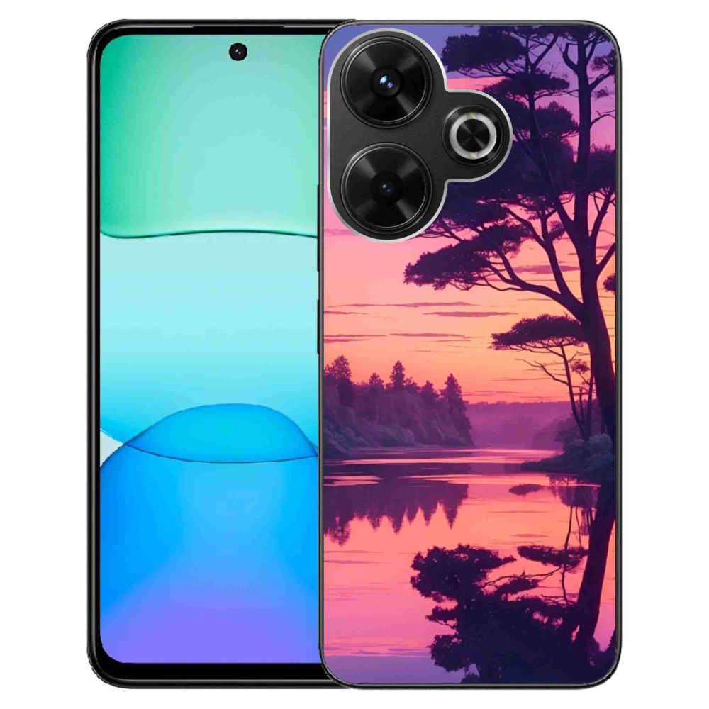 Gélový kryt mmCase na Xiaomi Redmi 13 4G/Poco M6 4G - západ slnka nad jazerom