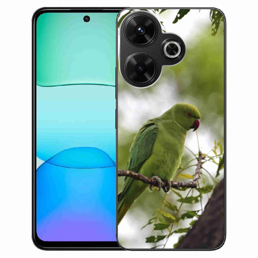 Gélový kryt mmCase na Xiaomi Redmi 13 4G/Poco M6 4G - zelený papagáj