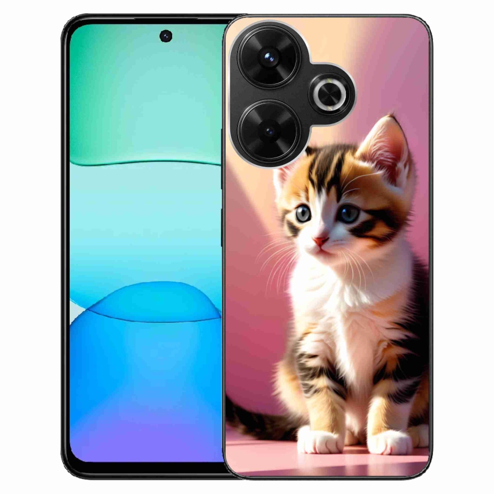 Gélový kryt mmCase na Xiaomi Redmi 13 4G/Poco M6 4G - zvedavé mačiatko 2