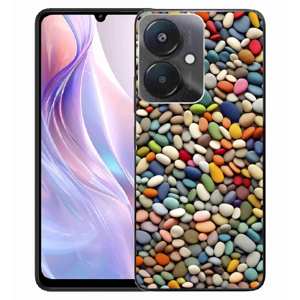 Gélový kryt mmCase na Xiaomi Redmi 13C 5G - farebné kamienky 2