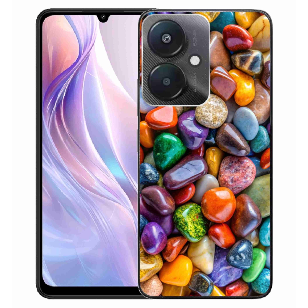 Gélový kryt mmCase na Xiaomi Redmi 13C 5G - farebné kamienky