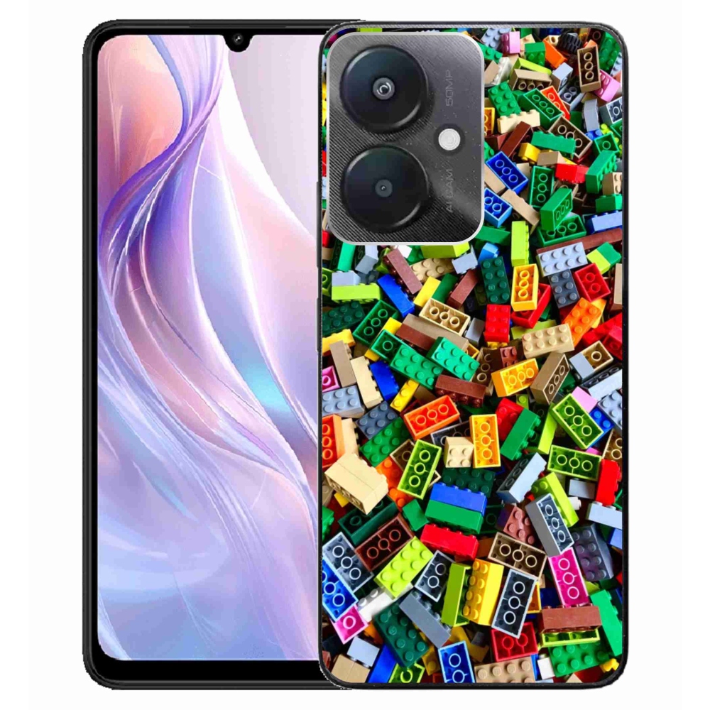 Gélový kryt mmCase na Xiaomi Redmi 13C 5G - farebné stavebné kocky