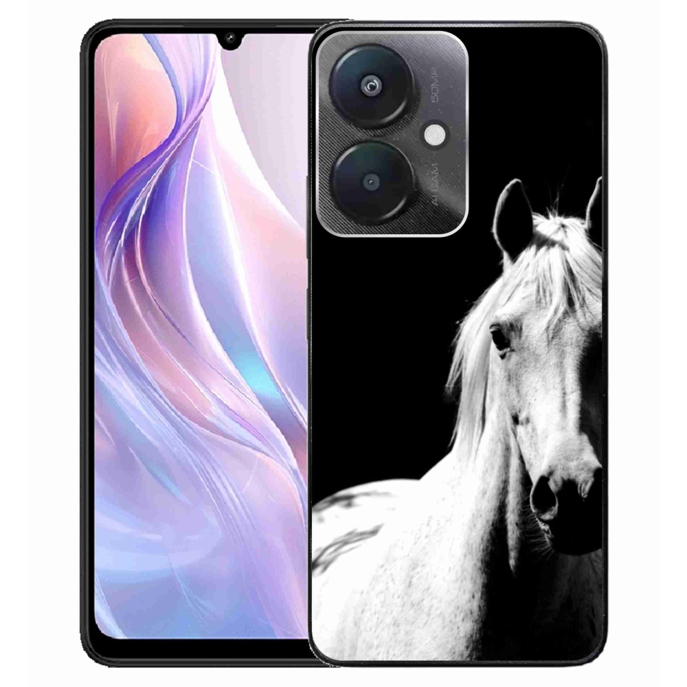 Gélový kryt mmCase na Xiaomi Redmi 13C 5G - biely kôň 5