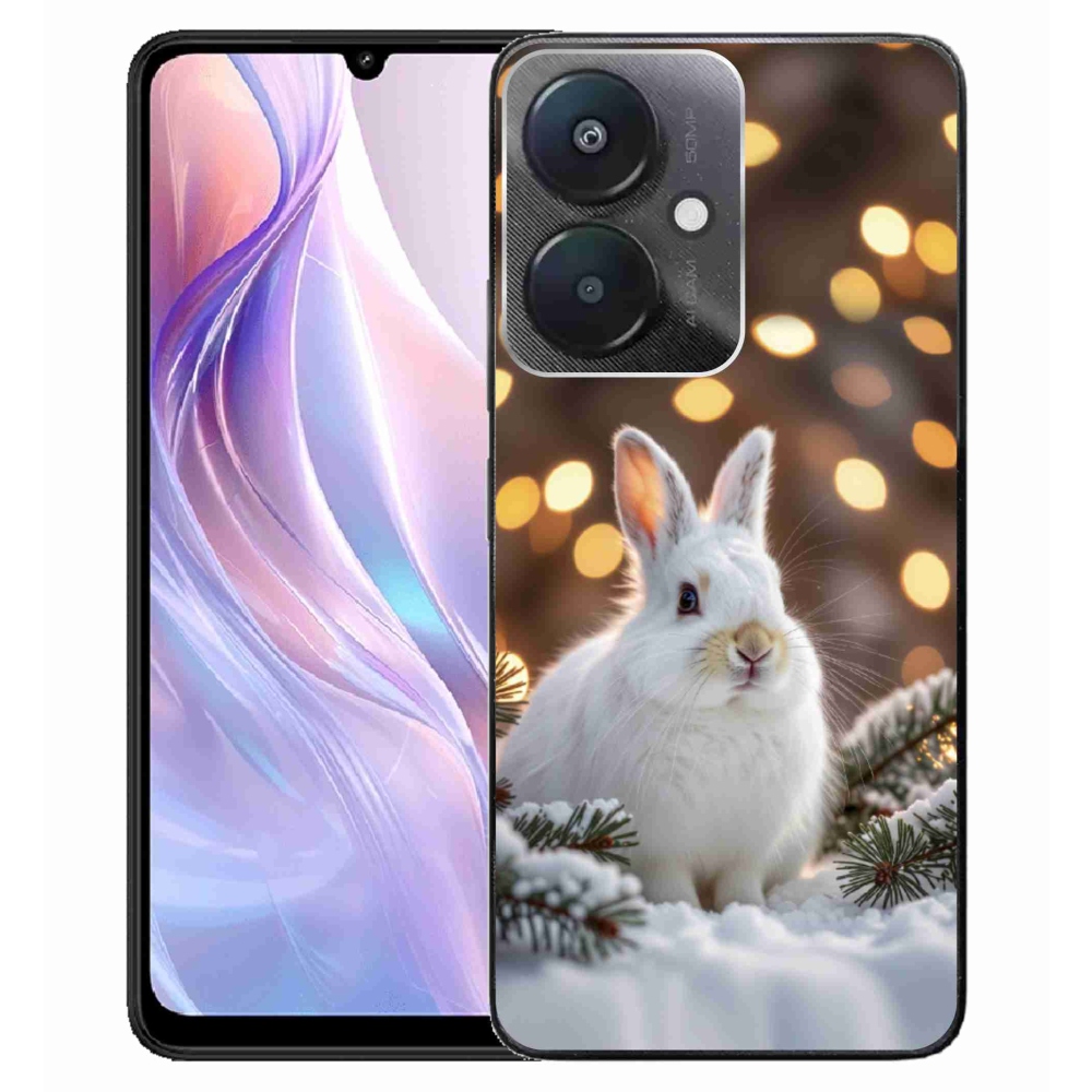 Gélový kryt mmCase na Xiaomi Redmi 13C 5G - biely zajac