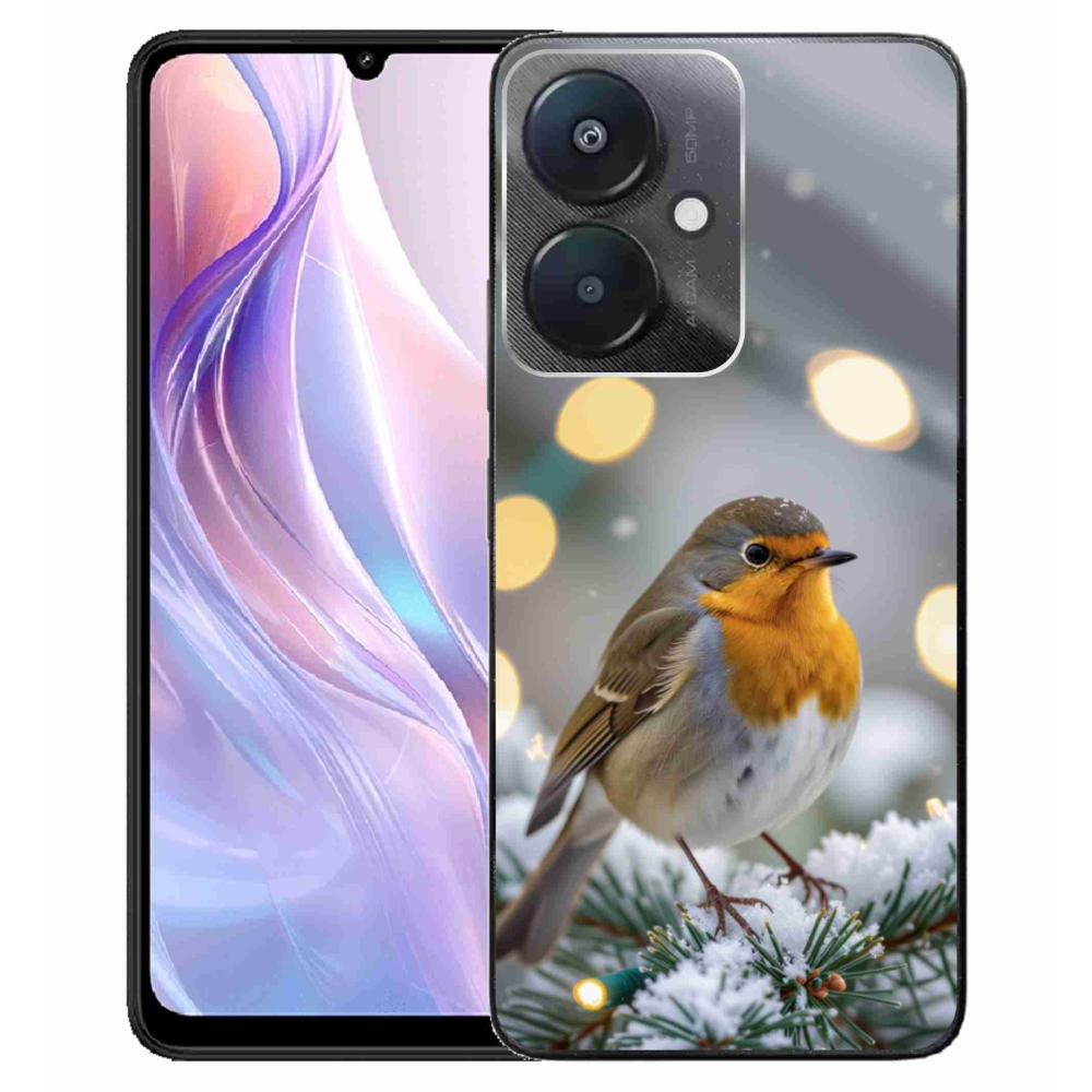 Gélový kryt mmCase na Xiaomi Redmi 13C 5G - červienka v zime