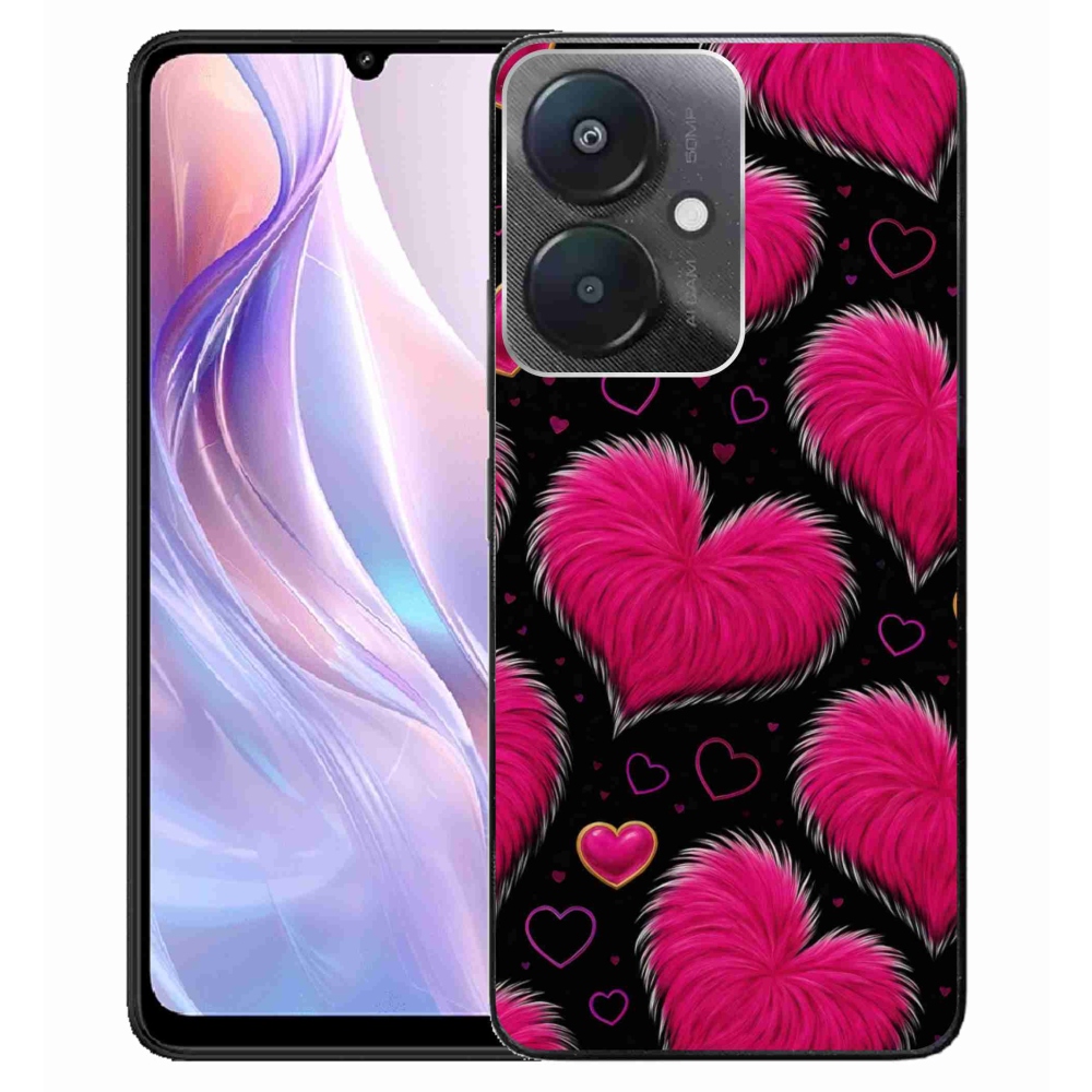 Gélový kryt mmCase na Xiaomi Redmi 13C 5G - hebké srdce