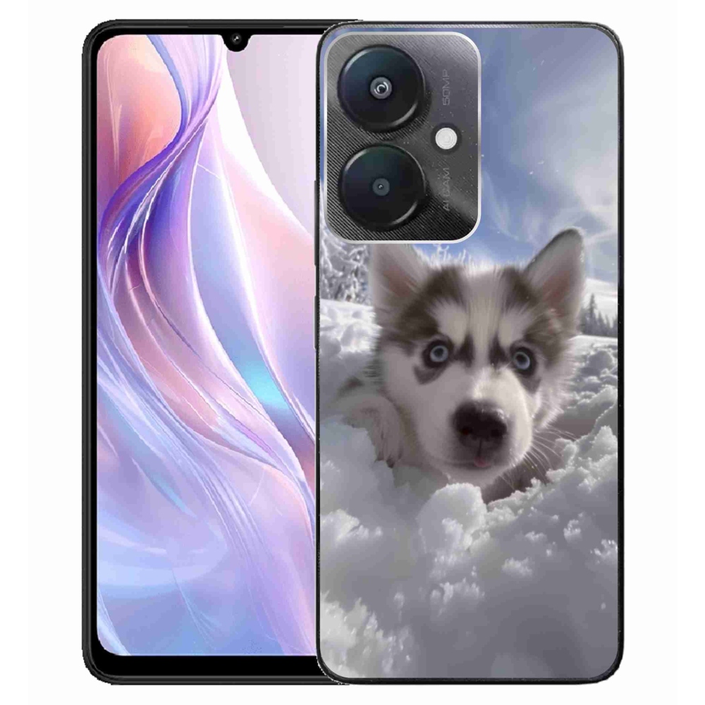 Gélový kryt mmCase na Xiaomi Redmi 13C 5G - husky v snehu