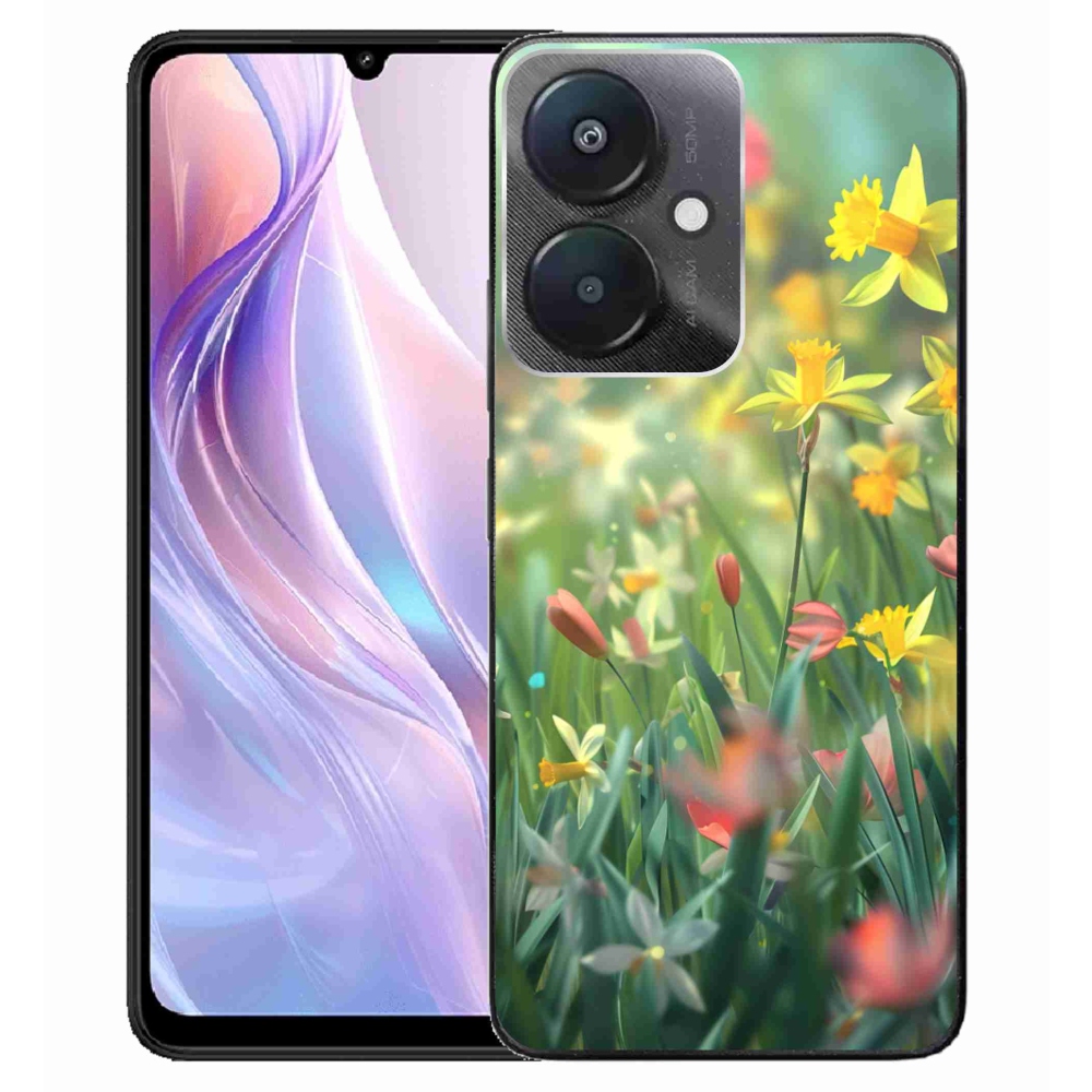 Gélový kryt mmCase na Xiaomi Redmi 13C 5G - jarné kvety