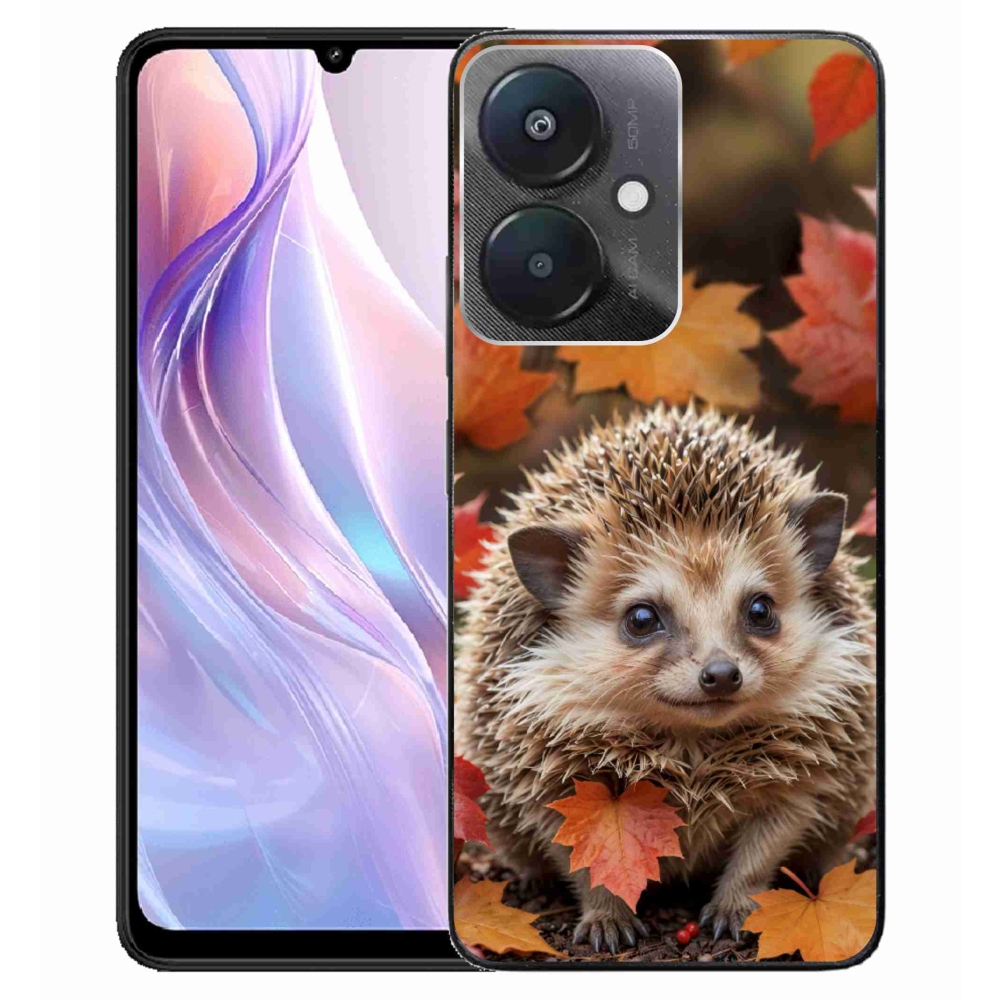 Gélový kryt mmCase na Xiaomi Redmi 13C 5G - ježko v lístia
