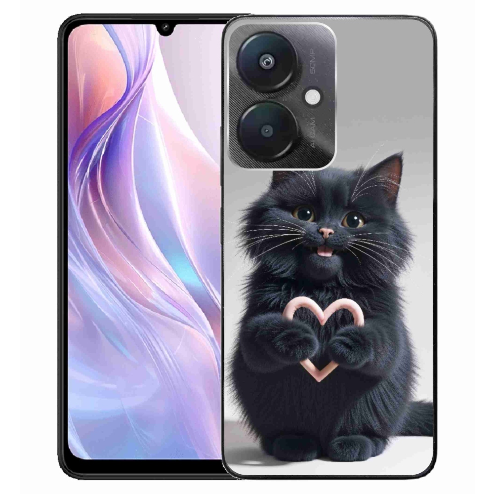 Gélový kryt mmCase na Xiaomi Redmi 13C 5G - mačacia láska 3