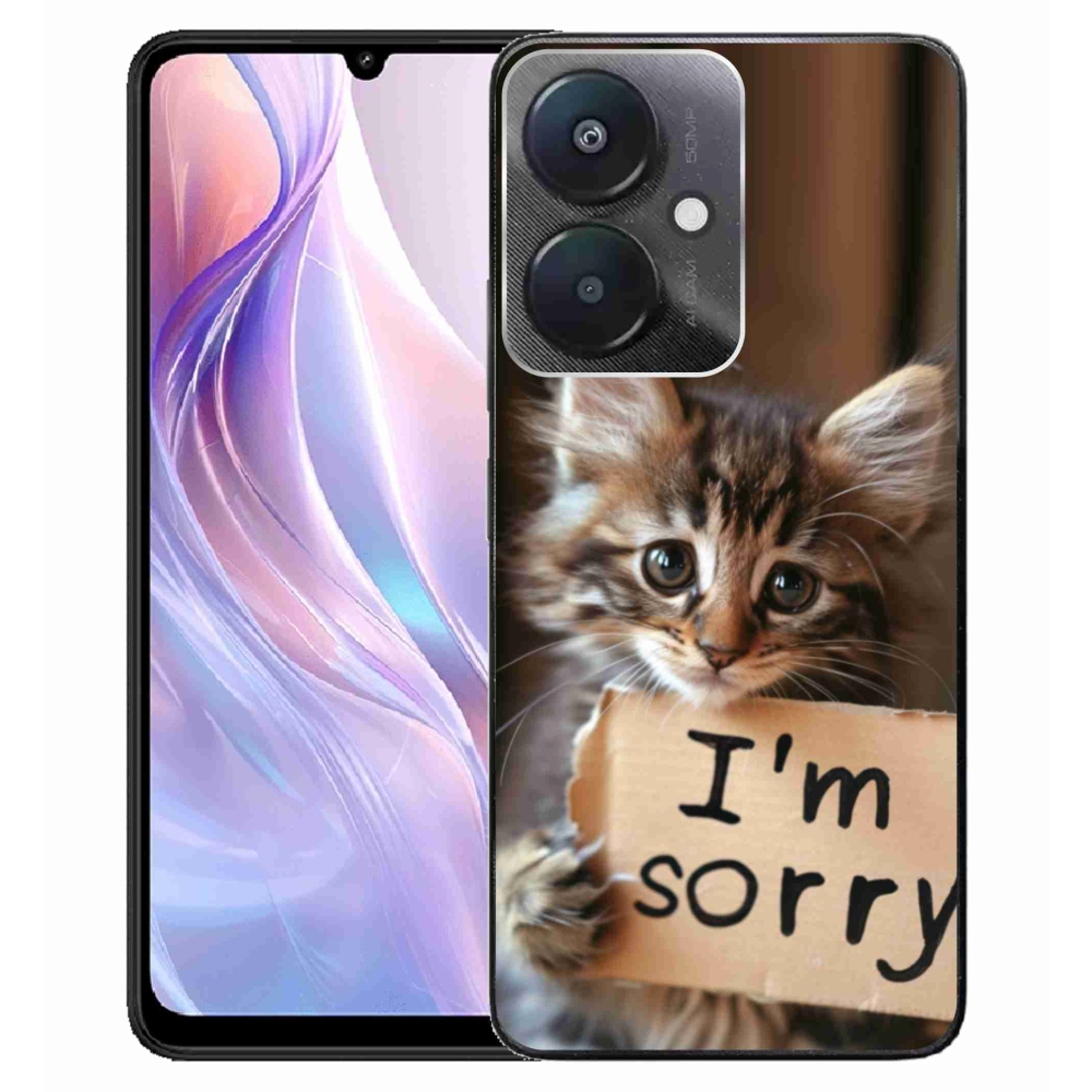 Gélový kryt mmCase na Xiaomi Redmi 13C 5G - mačacie ospravedlnenie