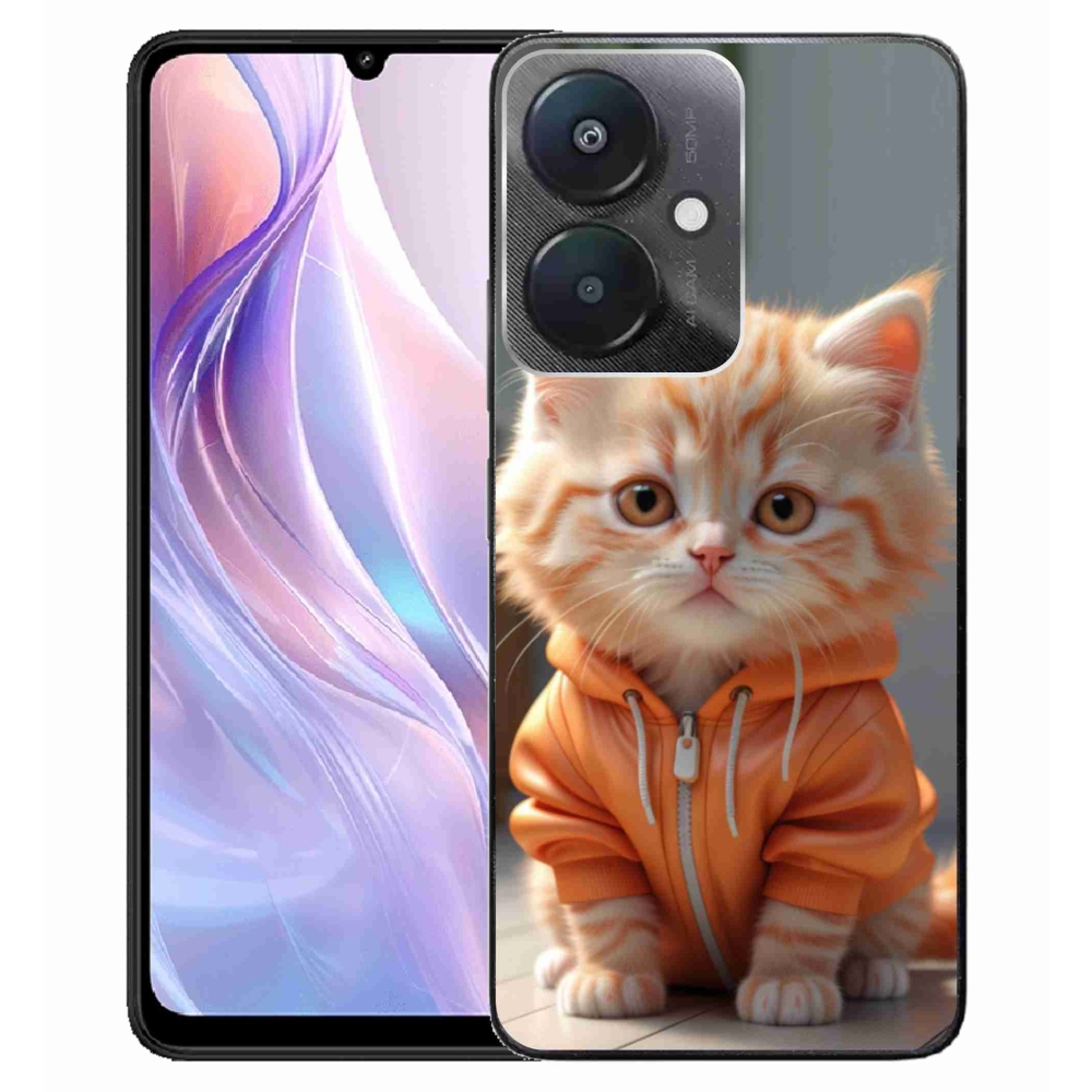Gélový kryt mmCase na Xiaomi Redmi 13C 5G - mačiatko v mikine