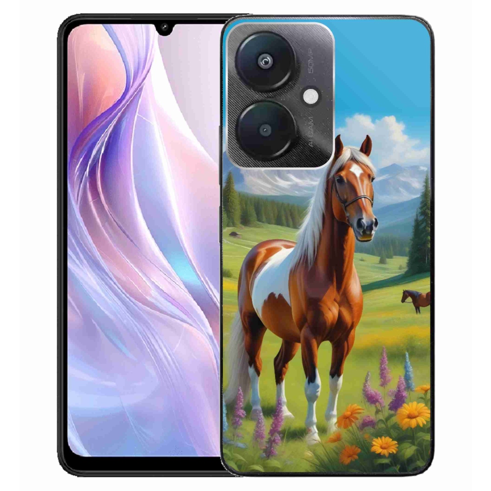 Gélový kryt mmCase na Xiaomi Redmi 13C 5G - kôň na lúke