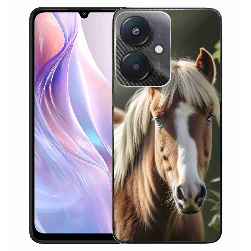 Gélový kryt mmCase na Xiaomi Redmi 13C 5G - kôň so svetlou hrivou