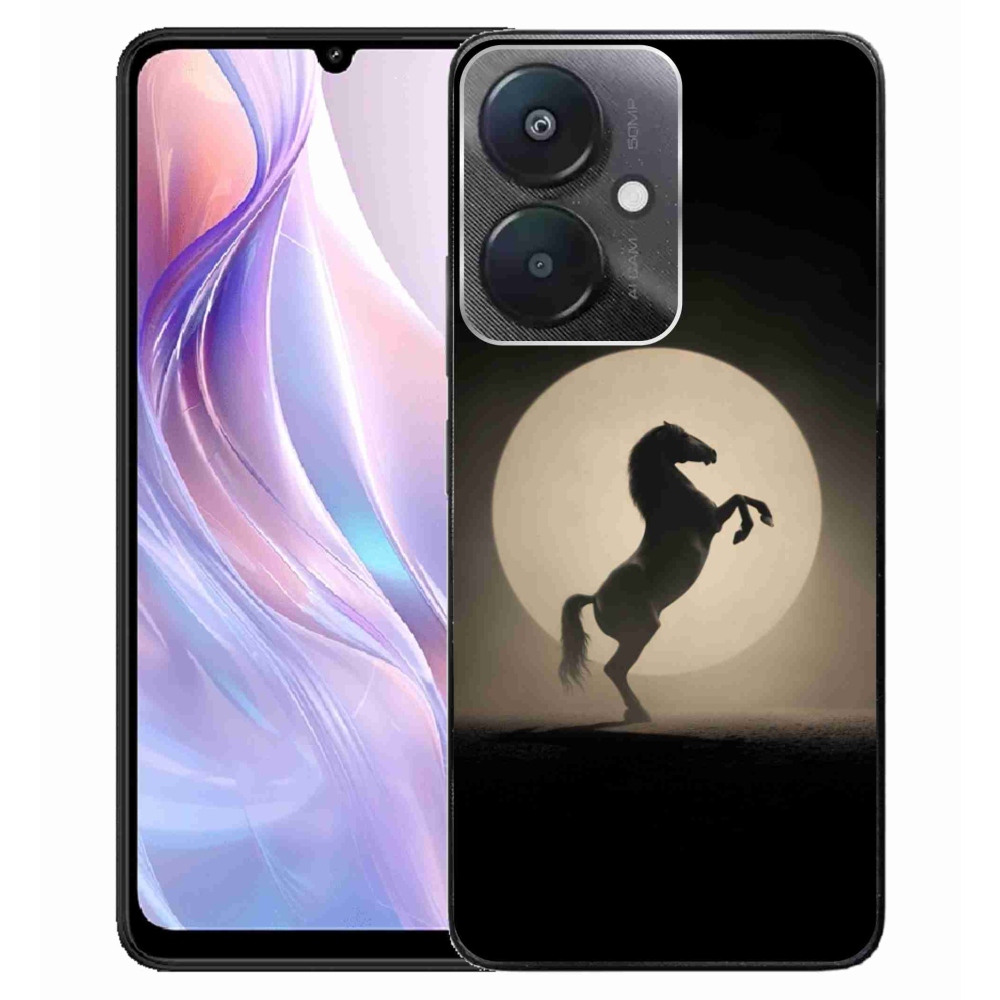 Gélový kryt mmCase na Xiaomi Redmi 13C 5G - kôň v siluete