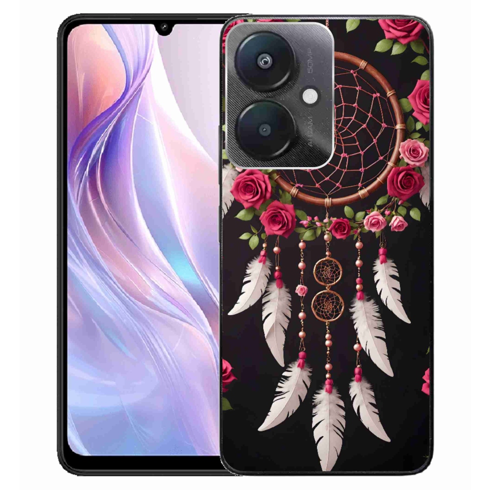 Gélový kryt mmCase na Xiaomi Redmi 13C 5G - lapač snov s ružami
