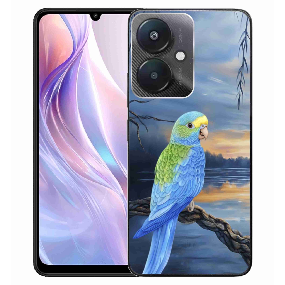 Gélový kryt mmCase na Xiaomi Redmi 13C 5G - modrý papagáj