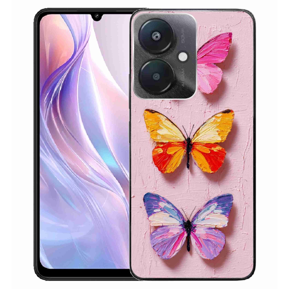 Gélový kryt mmCase na Xiaomi Redmi 13C 5G - motýlia trojica