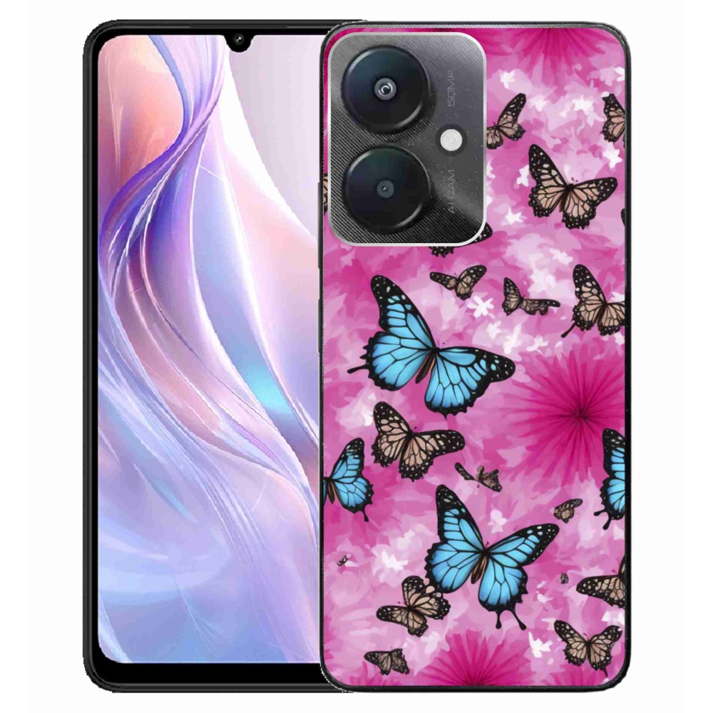 Gélový kryt mmCase na Xiaomi Redmi 13C 5G - motýlia záhrada